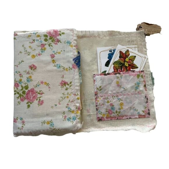 Writing Junk Journal Vintage Style Fabric Cover Diary Includes Ephemera No 17 u - Picture 5 of 16